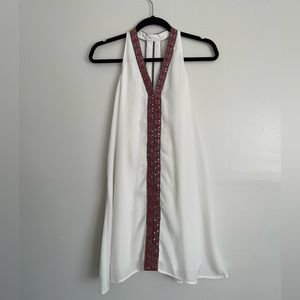 Francesca’s Alya White Embellished Dress Size XS